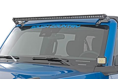 50 Inch Straight CREE LED Light Bar Single Row Black Series w/Cool White DRL Rough Country