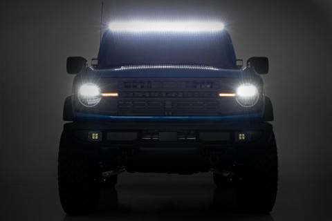 50 Inch Straight CREE LED Light Bar Single Row Black Series w/Cool White DRL Rough Country