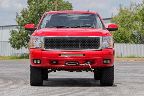 Chevrolet LED Fog Light Kit Black Series w/White DRL 07-13 Silverado 1500 Rough Country