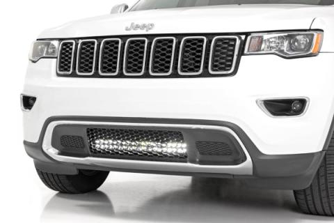 Jeep 20 Inch LED Bumper Kit Chrome Series w/Amber DRL 11-20 WK2 Grand Cherokee Rough Country