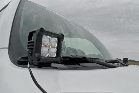 Toyota 4Runner 3 Inch Wide Angle LED Lower Windshield Ditch Kit 3 Inch Osram Wide Angle LED For 10-Pres 4Runner Rough Country