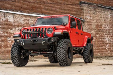 Jeep Quad LED Light Pod KitBlack Series w/White DRL 18-20 JL/20-UP Gladiator Rough Country