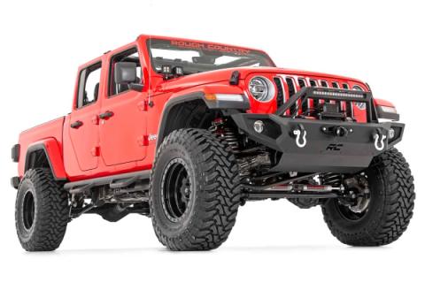 Jeep Quad LED Light Pod KitBlack Series w/White DRL 18-20 JL/20-UP Gladiator Rough Country