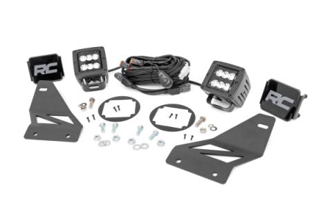 Nissan LED Fog Light Kit Black Series 05-19 Frontier Rough Country