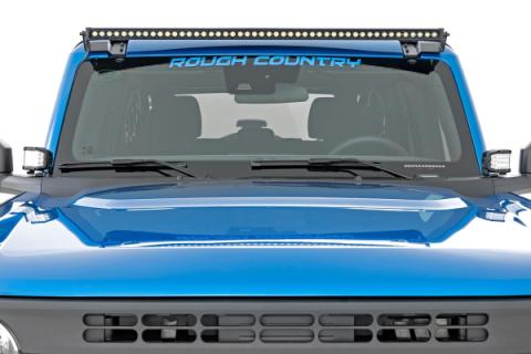 LED Light Ditch Mount 2 Inch Black Series Pair Spot Pattern 21-Up Ford Bronco Rough Country