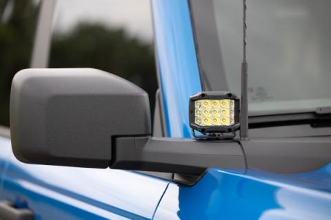 LED Light Ditch Mount 2 Inch Black Series Pair Spot Pattern 21-Up Ford Bronco Rough Country