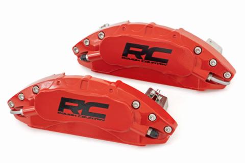 Caliper Cover Red 07-18 Jeep Wrangler JK Rough Country
