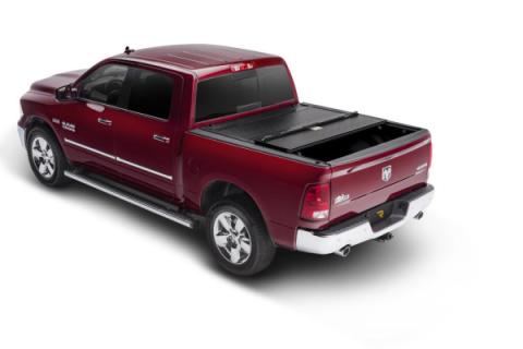 BAKFlip F1 Hard Folding Truck Bed Cover Rail Mounts Near Top of Bed Rail Rails Can Be Lowered Using Drop Down Brackets 2022-2026 Toyota Tundra 5 Foot 7 Inch Bed with or without Deck Rail System without Trail Special Edition Storage Boxes BAK