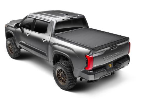 Revolver X4ts Hard Rolling Truck Bed Cover 2007-2021 Toyota Tundra 5 Foot 6 Inch Bed with Deck Rail System without Trail Special Edition Storage Boxes BAK