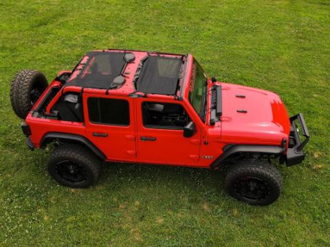 Jeep Wrangler JL Unlimited Mesh Bikini Top Plus 18-20 4 Door Black Rough Country