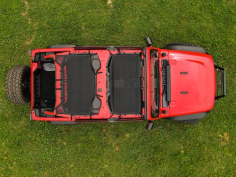 Jeep Wrangler JL Unlimited Mesh Bikini Top Plus 18-20 4 Door Black Rough Country