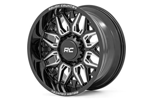86 Series Wheel One-Piece Gloss Black 20x10 8x6.5 -19mm Rough Country
