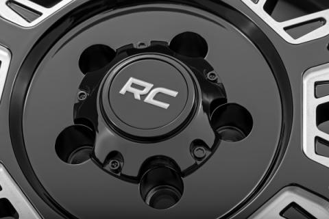 86 Series Wheel One-Piece Gloss Black 20x10 8x6.5 -19mm Rough Country
