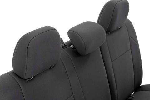 Tacoma Neoprene Front and Rear Seat Covers For 16-Pres Toyota Tacoma Crew Cab Rough Country
