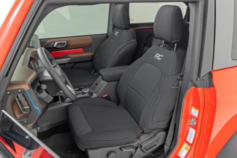 Bronco Seat Covers Bucket Seats Front Row and Rear Row Ford Bronco 2 Door 21-Up Rough Country