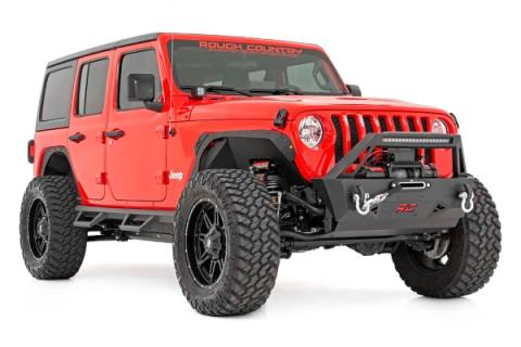 3.5 Inch Lift Kit Adj Lower FR D/S Non-Rubicon Jeep Wrangler Unlimited 4WD (24-26) Rough Country