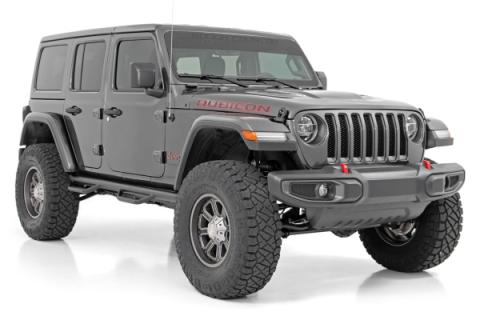 3.5 Inch Lift Kit Adj Lower FR D/S Rubicon Jeep Wrangler Unlimited 4WD (24-26) Rough Country