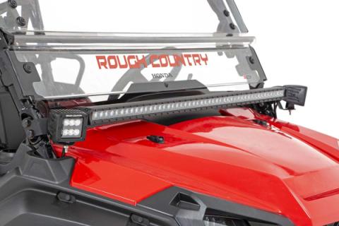 Honda 50-Inch Single-Row Lower Windshield LED Kit Black Series 16-20 Pioneer Rough Country