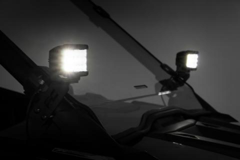 Polaris Dual LED Cube Kit w/Black Series Flood LED's 20-21 Polaris RZR PRO XP Rough Country