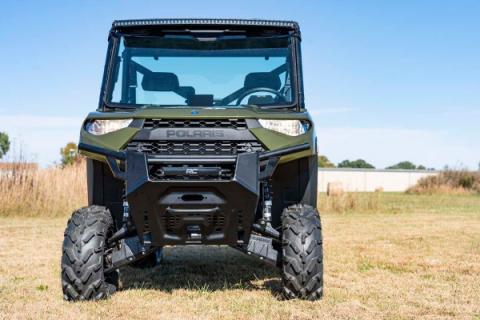 LED Light Front Mount 50 Inch Single Row Black Pair with Factory Wiper 14-22 Polaris Ranger 1000XP Rough Country