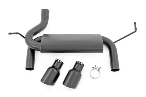 Jeep Dual Outlet Performance Exhaust - Black 07-18 Wrangler JK Rough Country