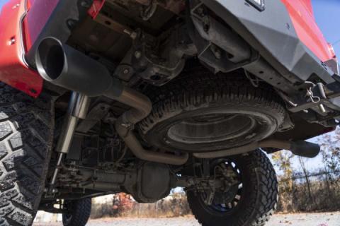 Dual Cat-Back Exhaust System w/Black Tips 15-20 F-150 Rough Country