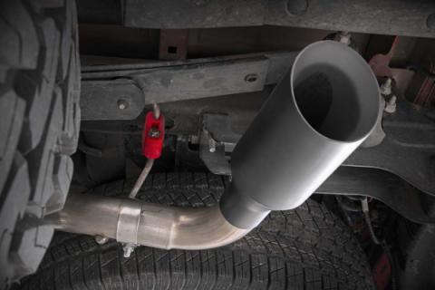 Dual Cat-Back Exhaust System w/Black Tips 14-18 Silverado/Sierra 1500 5.3L Rough Country