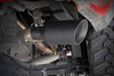 Dual Cat-Back Exhaust System w/Black Tips 14-18 Silverado/Sierra 1500 5.3L Rough Country