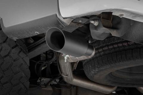 Dual Cat-Back Exhaust System w/Black Tips 09-14 F-150 V8-4.6L, 5.0L, 5.4L Rough Country