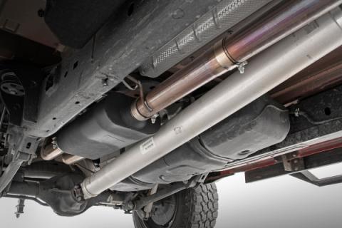 Dual Cat-Back Exhaust System w/ Black Tips (19-20 Ram 1500 V8 - 5.7L) Rough Country