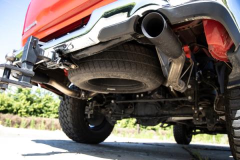 Dual Cat-Back Exhaust System w/ Black Tips (19-20 Ram 1500 V8 - 5.7L) Rough Country