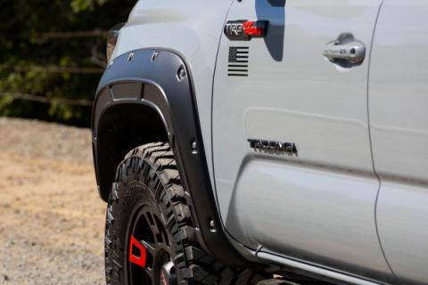 Defender Pocket Fender Flare Flat Black Toyota Tacoma 2WD/4WD (16-23) Rough Country
