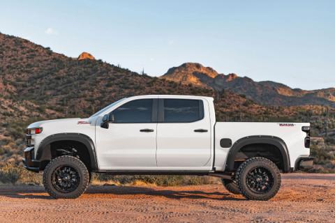 Traditional Pocket Fender Flares Flat Black Chevy Silverado 1500 (19-23) Rough Country