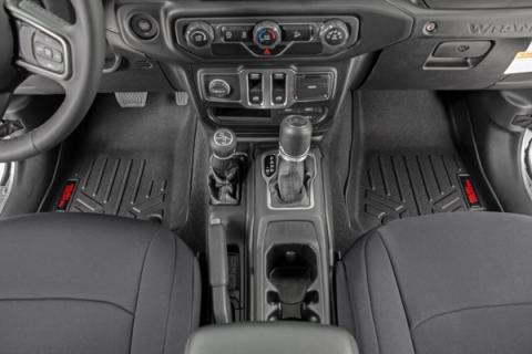 Heavy Duty Floor Mats Front-18-Up Jeep JL Gladiator JT Rough Country