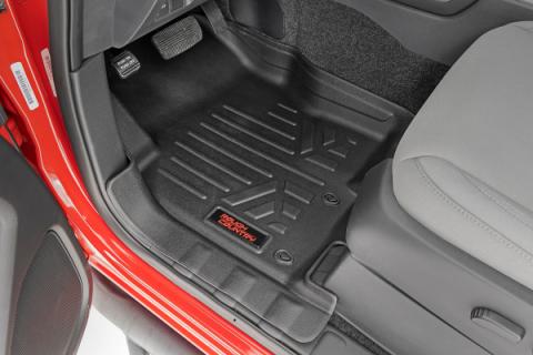 Heavy Duty Floor Mats Front/Rear-08-20 Nissan Frontier Crew Cab Rough Country