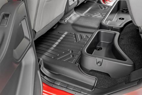 Heavy Duty Floor Mats Front/Rear-08-20 Nissan Frontier Crew Cab Rough Country