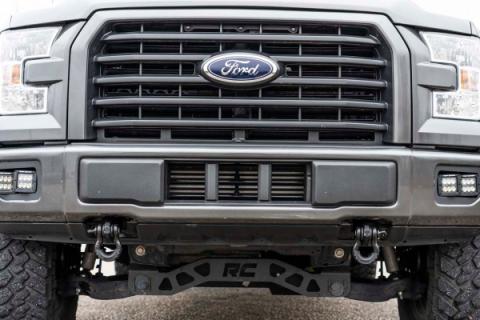 Ford Tow Hook to Shackle Conversion Kit w/D-Ring &amp; Rubber Isolators 09-20 F-150 Rough Country