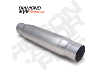 Exhaust Resonator 4 Inch Aluminized Performance Quiet Tone Resonator With Ends Top Diamond Eye