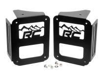 Jeep Tail Light Covers Mountains 07-18 Wrangler JK Rough Country