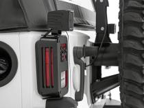 Jeep Tail Light Covers Mountains 07-18 Wrangler JK Rough Country
