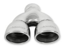 Exhaust Tip Exhaust Tip Dual 3.5 Inch Rolled Angle Polished SS Fits 2.50 Inch Tubing-Weld On Flowmaster