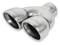 Exhaust Tip Exhaust Tip Dual 3.5 Inch Rolled Angle Polished SS Fits 2.50 Inch Tubing-Weld On Flowmaster