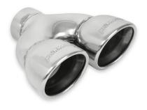 Exhaust Tip Exhaust Tip Dual 3.5 Inch Rolled Angle Polished SS Fits 2.50 Inch Tubing-Weld On Flowmaster