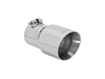 Exhaust Tip Exhaust Tip 4.00 Inch Angle Cut Polished SS Fits 3.00 Inch Tubing Clamp On Flowmaster