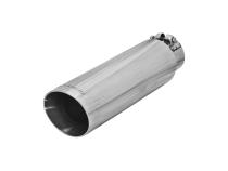 Exhaust Tip Exhaust Tip 3.50 Inch Angle Cut Polished SS Fits 2.50 Inch Tubing Clamp On Flowmaster