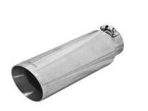 Exhaust Tip Exhaust Tip 4.00 Inch 13 Angle Cut Polished SS Fits 3.00 Inch Tubing Clamp On Flowmaster