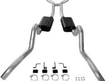 American Thunder Crossmember-Back Exhaust System Fits 1964-1967 GM A-Body With A V8 Engine 3.0 Inch Aluminized Pipes Aggressive Sound Flowmaster