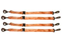 4pc Cambuckle Strap Set 2 inchx60 Inch HD Orange Bulldog Winch