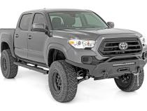 Oval Nerf Step 4.5 Inch Double Cab Black 05-22 Toyota Tacoma 2WD/4WD Rough Country