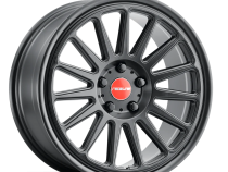 Aluminum Wheels 18x9.5 Grip 315B Satin Black Red and Black Logo Multi Spoke 25 Offset 5 on 114.3 Bolt Pattern 72.6 Bore Raceline